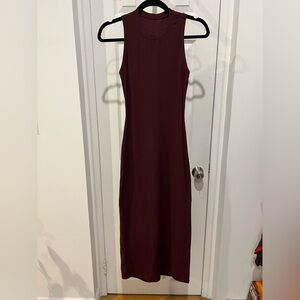 Lululemon Athletica Red Halter Sheath Midi Dress